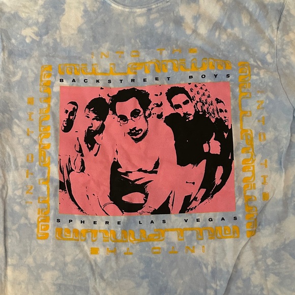 NEW Backstreet Boy’s Tie Dyed T-Shirt from Into the Millennium Sphere Winter L - Picture 4 of 14